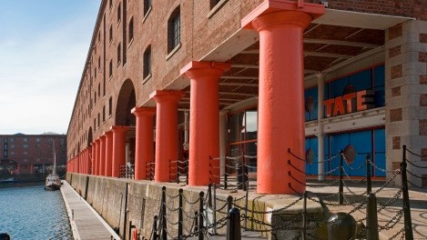 Tate Liverpool, as seen from Albert Dock, courtesy of the venue