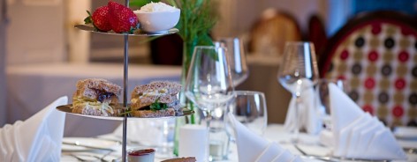 high tea at the Trout Hotel Cumbria