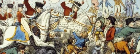 Manchester Heroes, 1819 Coloured etching after an unknown artist, published by S W Fores, 1819