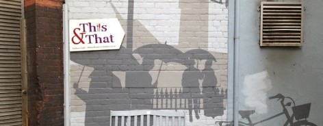 The painted front of This & That cafe on Soap Street