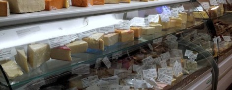 The cheese counter in Liverpool Cheese Company