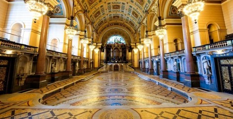 Photo of St George's Hall's Minton tiled floor.