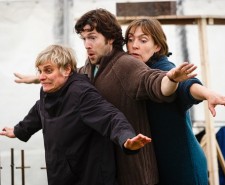 Patrycja Kujwaska, Dominic March & Sarah Wright in Dead Dog in a Suitcase (And Other Love Songs)