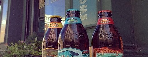 Photo of three Hawaiian beers outside Bier bar