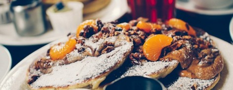 Granola pancakes by Moose coffee