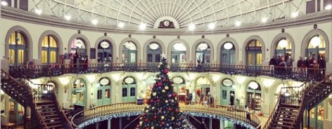 A Christmas tree in the Corn Exchange
