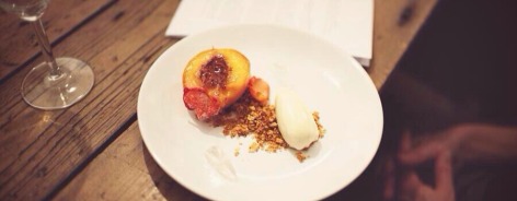 Photo of a peach desert