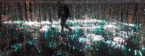 Photo of the responsive light installation
