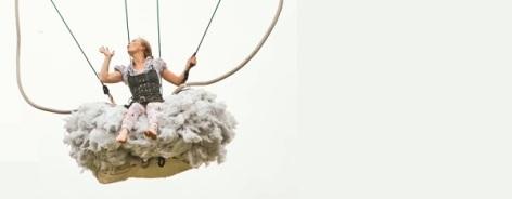 Photo of an acrobat on a swing