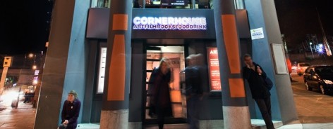 Photo of people going through Cornerhouse's front doors