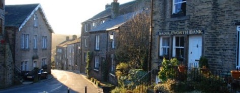 Photo of a sunny street in Dobcross