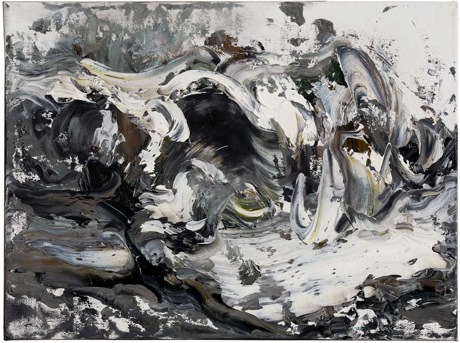 Wave crashing, March, oil on canvas, 2009