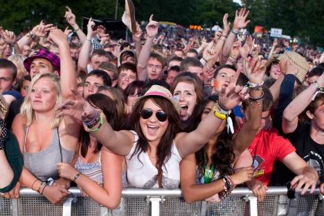 Crowds at the popular Lake District music festival