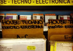 Piccadilly Records shelf, by creative tourist