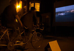 outdoor cinema pedal powered cinema manchester weekender