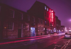 Long exposure shot of the front of The Leadmill