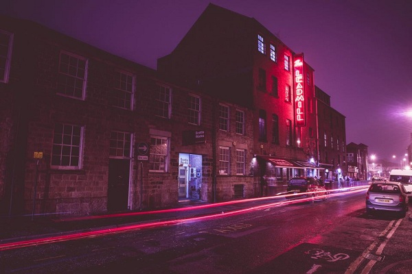 Long exposure shot of the front of The Leadmill