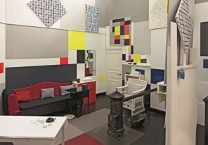 Reconstruction of Mondrian's studio at 26 Rue de Depart, Paris.