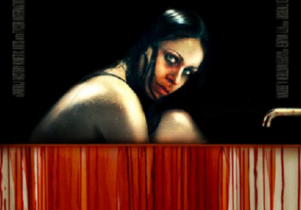 Poster image for horror film Julia, showing a girl and blood dripping down a wall