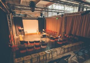 Photo of the stage in the Great Northern Playhouse