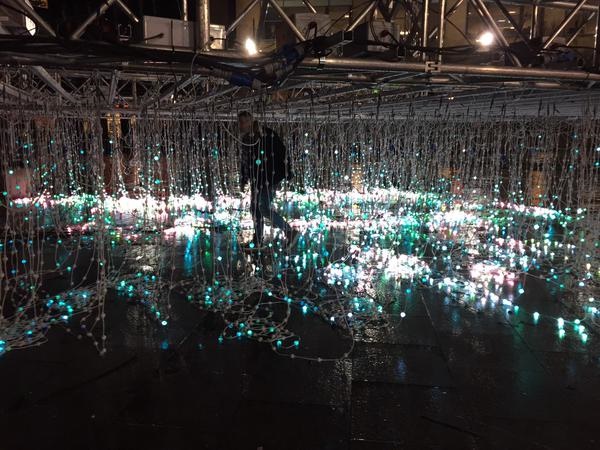 Photo of the responsive light installation