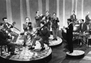 Black and white photo of the northern dance orchestra