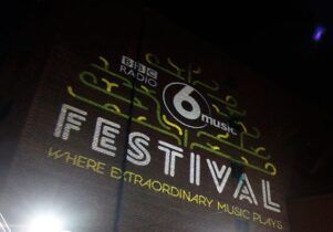 Photo of the 6Music Festival logo on a wall