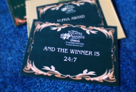 Photo of award cards