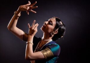 Seeta Patel performing traditional Indian dance