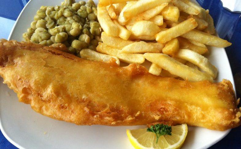 Plate of fish and chips