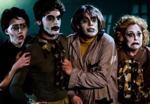 Shot of four cast members