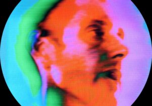 Colourful photo of man's head
