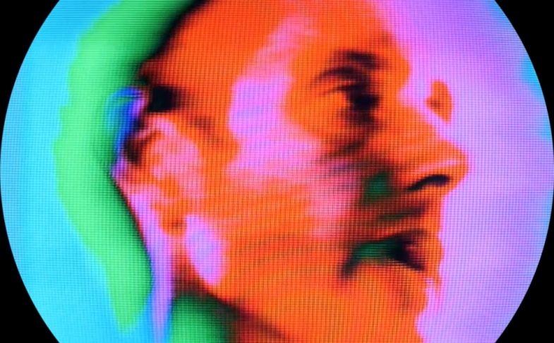 Colourful photo of man's head