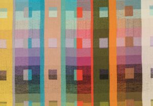 Colourful woven blanket by Tibor Reich