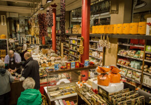 The inside of a Spanish and Catalan deli