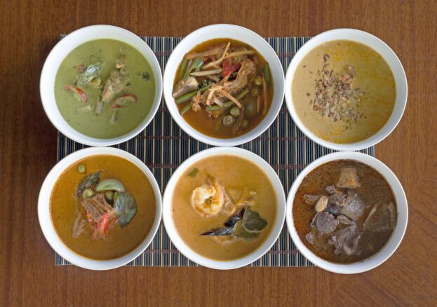 Bowls of curry at Busaba Eathai.