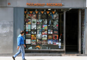 Image of Piccadilly Records on Manchester's Oldham Street