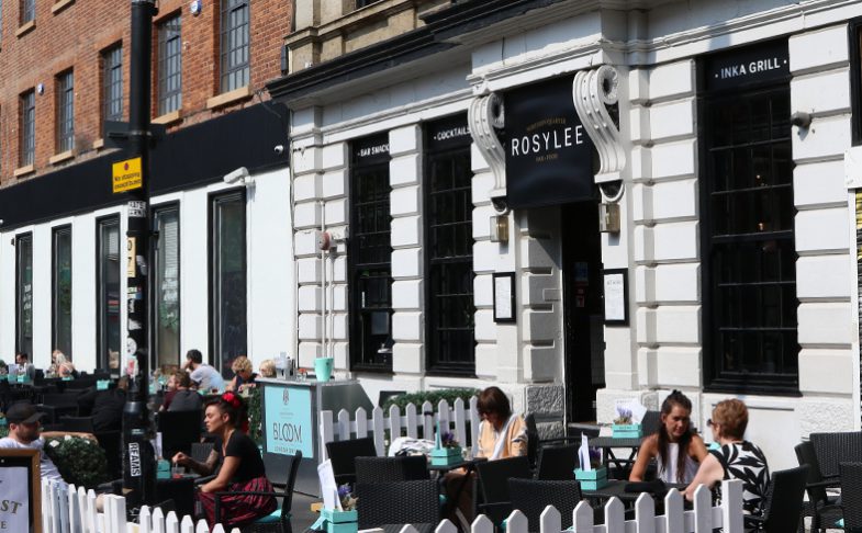 Rosylee Tea rooms on Stevenson Square in Manchester's Northern Quarter