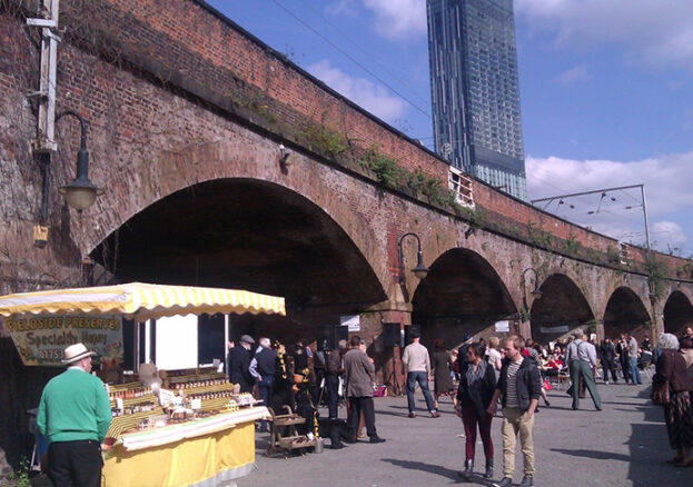 Castlefield Artisan Market in Castlefield Manchester