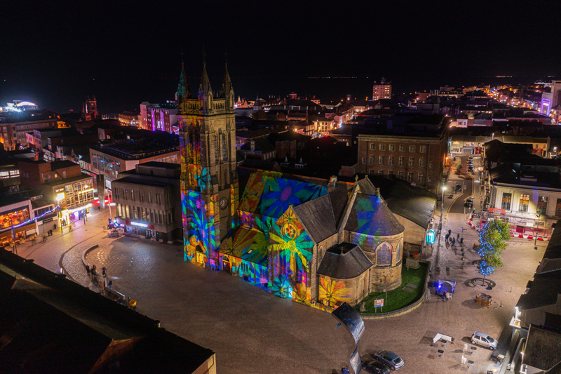 The Lightpool Festival projections