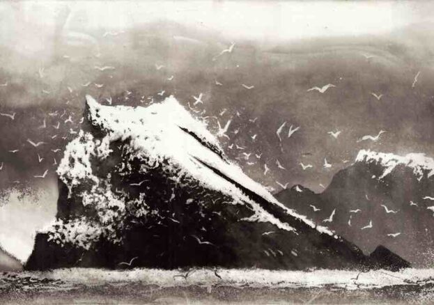 The Rumblings Muckle Flugga Shetland, 2013, © Norman Ackroyd. Yorkshire Sculpture Park (YSP)