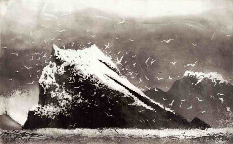 The Rumblings Muckle Flugga Shetland, 2013, © Norman Ackroyd. Yorkshire Sculpture Park (YSP)
