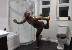 Harold Offeh, Covers Arabesque After Grace Jones Island Life, still from Video, 2017. Courtesy of the artist. Material Environments at The Tetley, Leeds