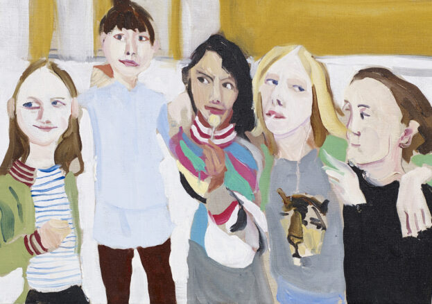 Poppy, Esme, Oleanna, Gracie and Kate, 2014. Personal Feeling is the main thing - Chantal Joffe at The Lowry, Salford