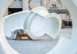 Holly Hendry, Cenotaph, 2018. Image courtesy of Liverpool Biennial. Beautiful world, where are you? at Exchange Flags
