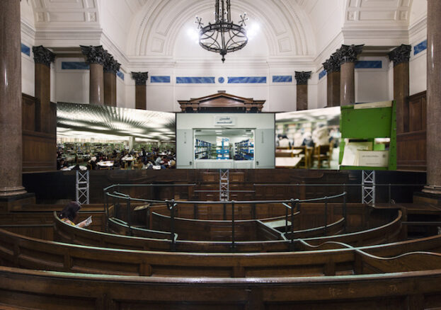 Naeem Mohaiemen, Two Meetings and a Funeral, 2017. Beautiful world, where are you? at St George's Hall – Liverpool Biennial 2018