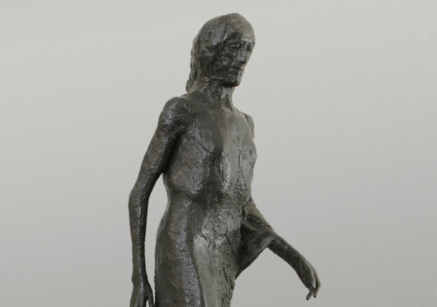 Elisabeth Frink - Walking Madonna- © Frink Estate and Archive executors. Courtesy of The Ingram Collection, Image © JP Bland 2016. Abbot Hall Art Gallery, Fragility and Power, Kendal, Cumbria