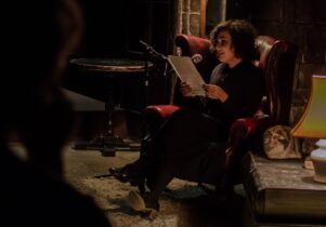 Kate Feld at Chethams Library - photo by Phil Benbow
