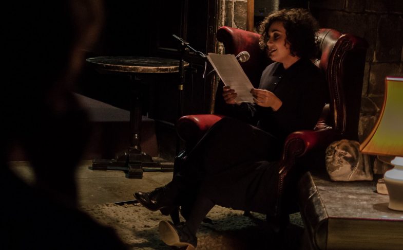 Kate Feld at Chethams Library - photo by Phil Benbow