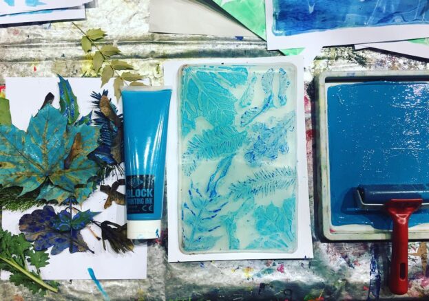 Introduction to Gel Plate Printing with Natural Form / Half Day Workshop